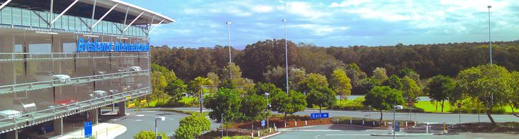 Brisbane International Airport parking garage and service roads